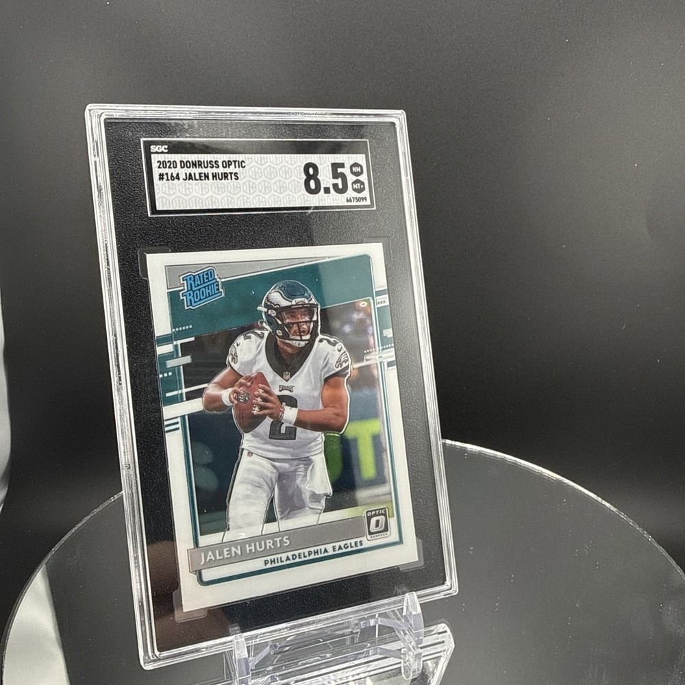 2020 Panini Donruss Optic Rated Rookies Jalen Hurts #164 RC Rookie Card SGC 8.5